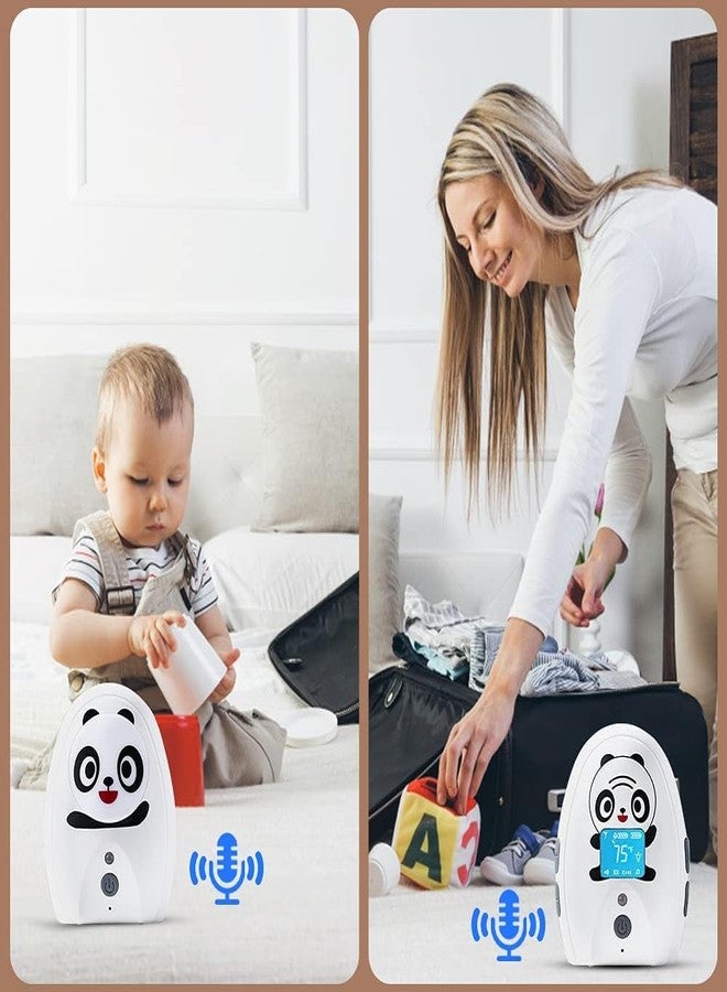 TimeFlys Audio Baby Monitor TimeFlys Mustang Panda, Both Unit Portable, Talk Back Intercom, Long Range up to 1000 ft, Temperature Monitoring and Warning, Lullabies, Vibration, LCD Display, Night Light - Image 4
